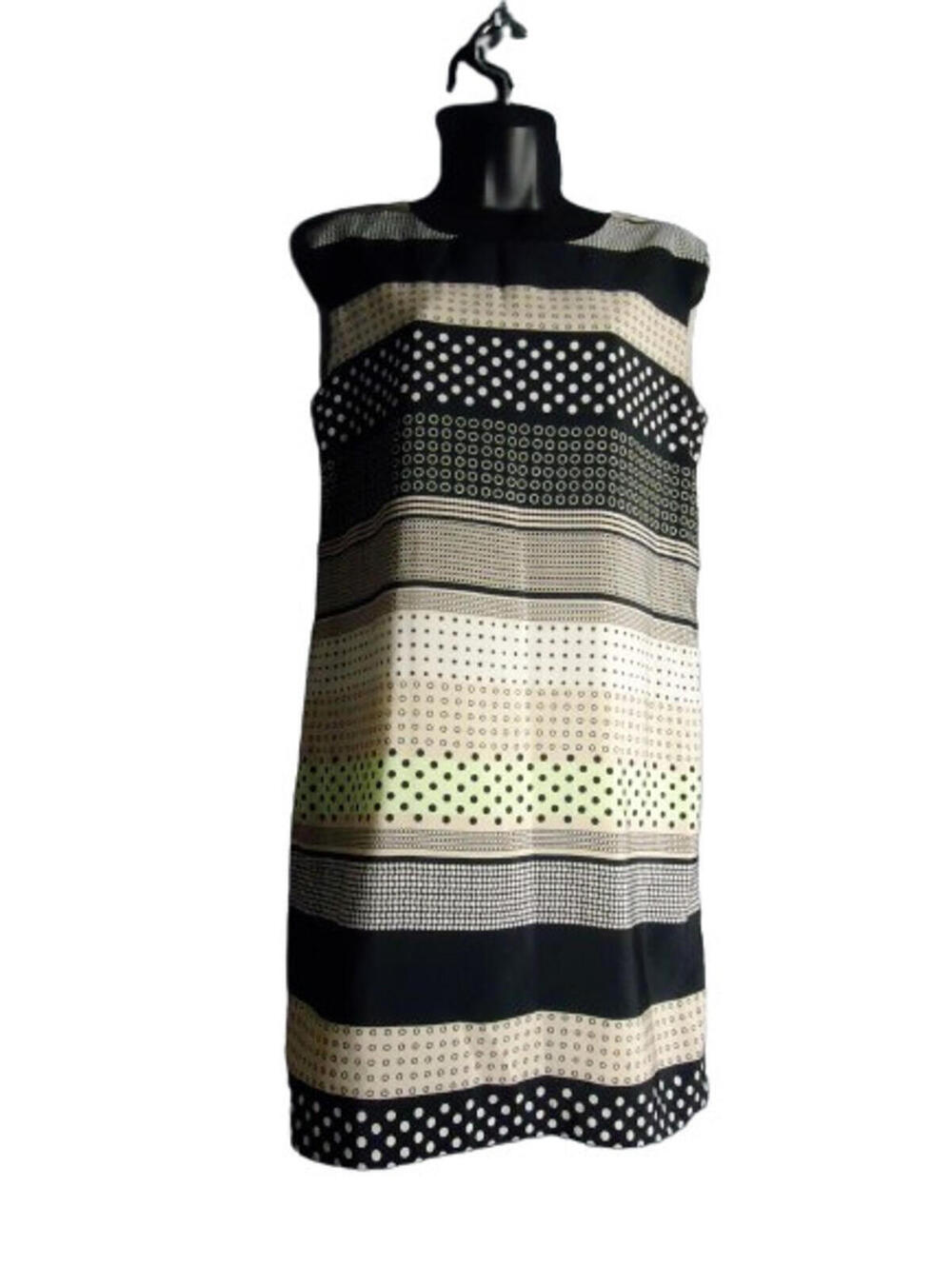 Cato Lined Multicolored Geometric Print Sleeveless Sheath Dress Size Small